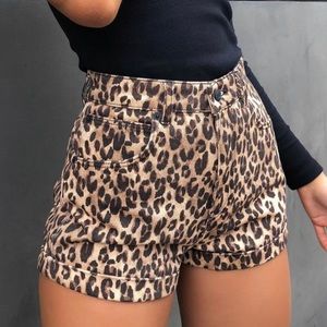 High Waisted Denim Mini Shorts